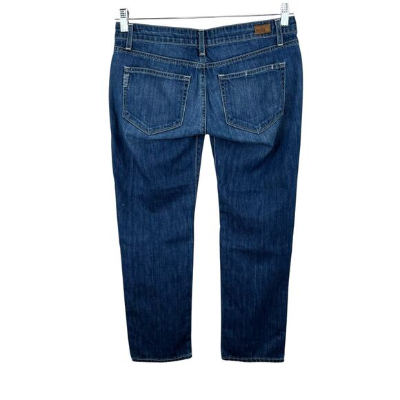 Paige Low Rise Distressed Jimmy Jimmy Skinny Ankle Medium Wash Blue Jeans 27 USA - Picture 2 of 13